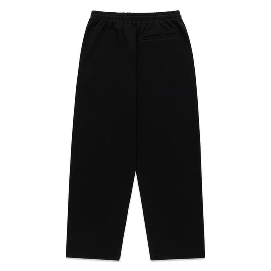 Sp5der Rhinestone Script Wide Leg Sweatpant Black