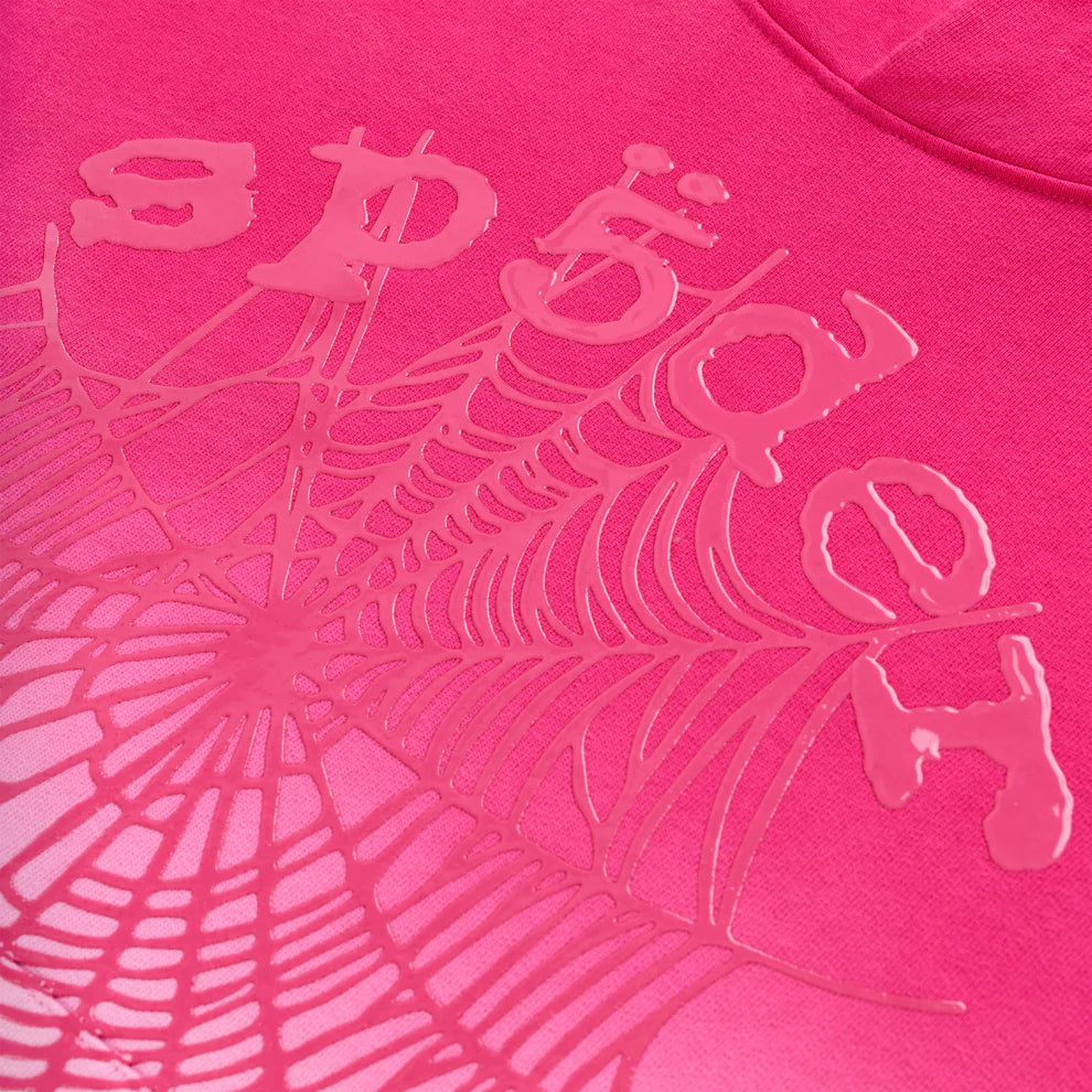 Sp5der OG Web Ombre Hoodie Pink