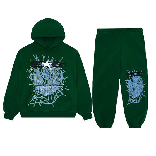 Sp5der Web Tracksuit Dark Green