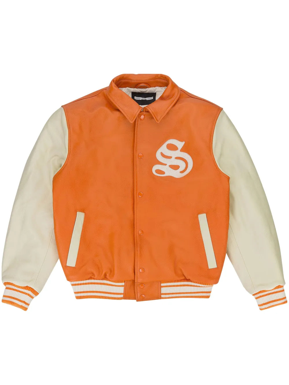 Sp5der Logo-Patch Varsity Jacket