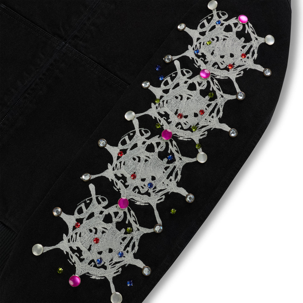 Sp5der Webstone Denim Jacket Black