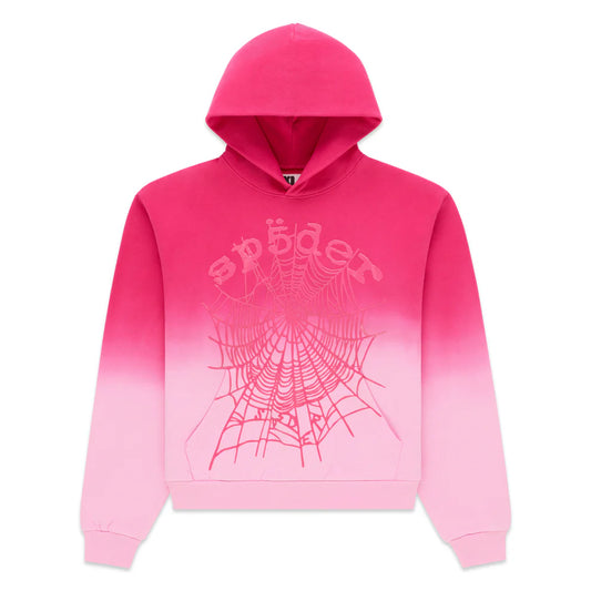 Sp5der OG Web Ombre Hoodie Pink