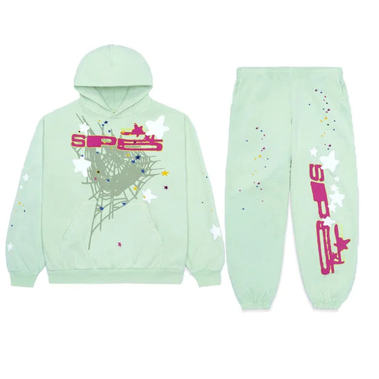 Sp5der SP5 Mint Green Tracksuit