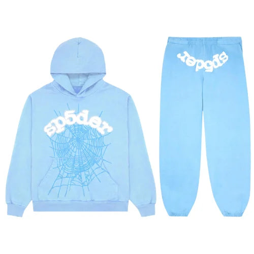 Sp5der Web Tracksuit Sky Blue