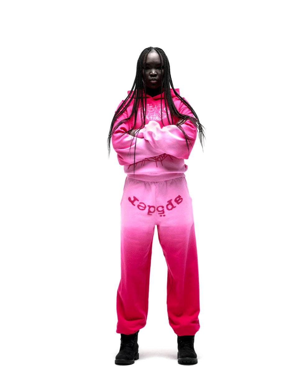 Sp5der OG Web Ombre Tracksuit Pink